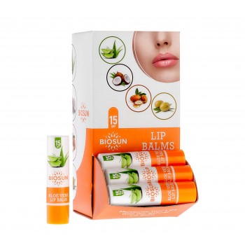 BIOSANTO - Biosun Lip Balm Aloe Vera SPF15 4,50γρ