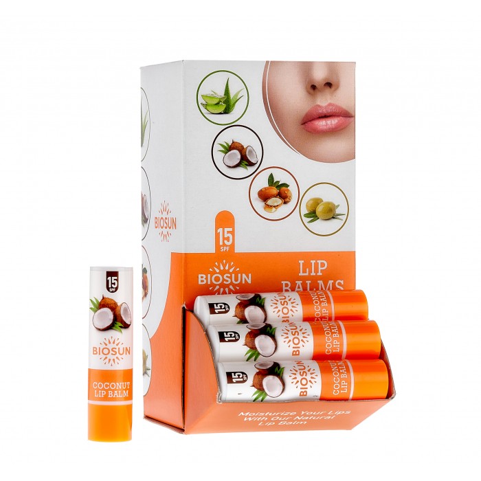 BIOSANTO - Biosun Coconut Lip Balm SPF15 4,50γρ BIOSANTO - Biosun Coconut Lip Balm SPF15 4,50γρ