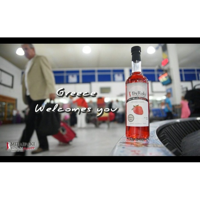 ByRaki flavor - Λικέρ Ηδύποτο Φράουλα με Τσικουδία Κρήτης  vol 16% alc